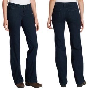 Eddie Bauer Jeans Denim Trousers Dark Wash Elysian Curvy Fit Stretch Denim SZ 6